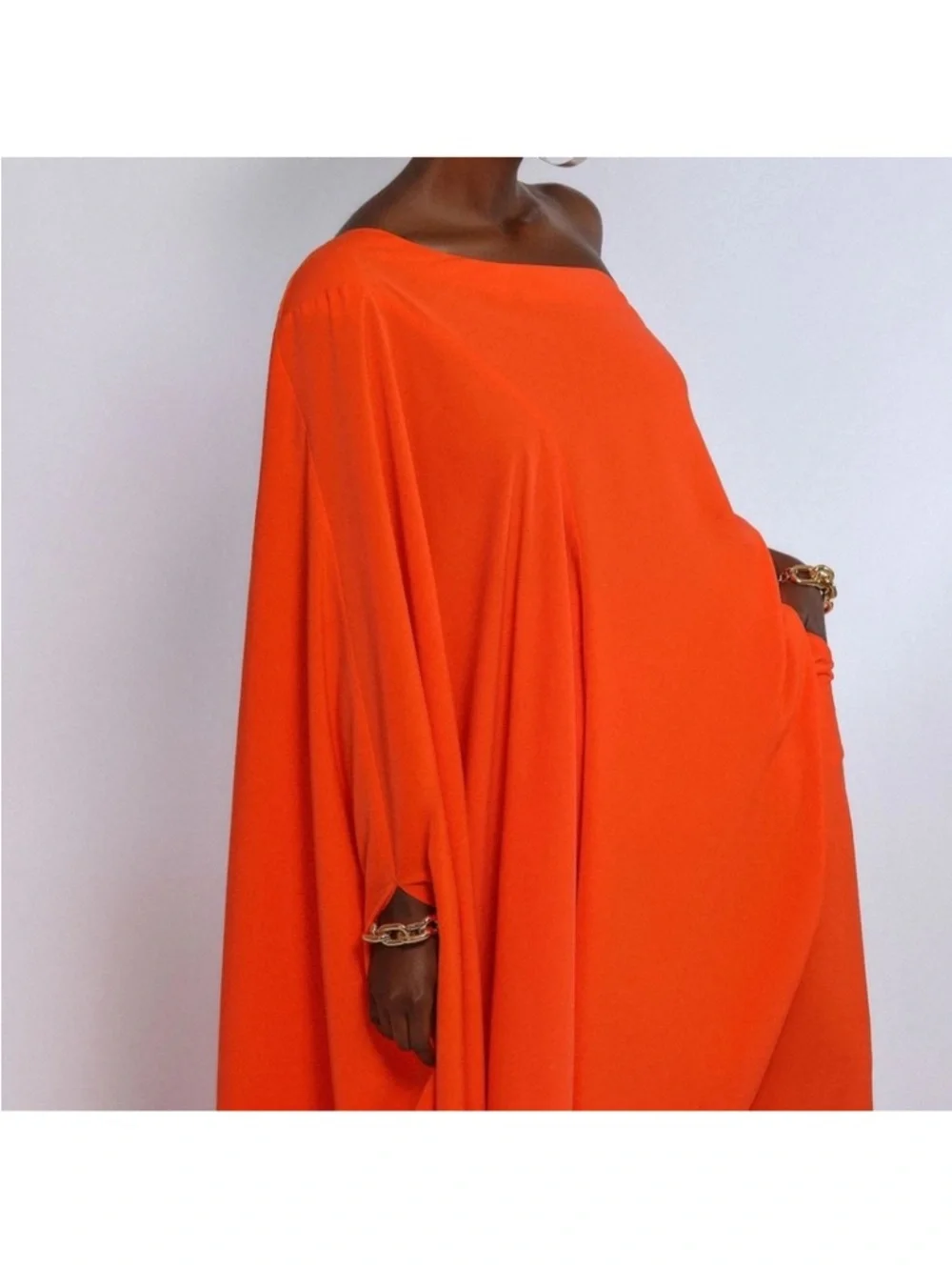 NWT Hanifa Elle Orange One Shoulder Draping TOP ONLY Size 2X - Picture 3 of 3